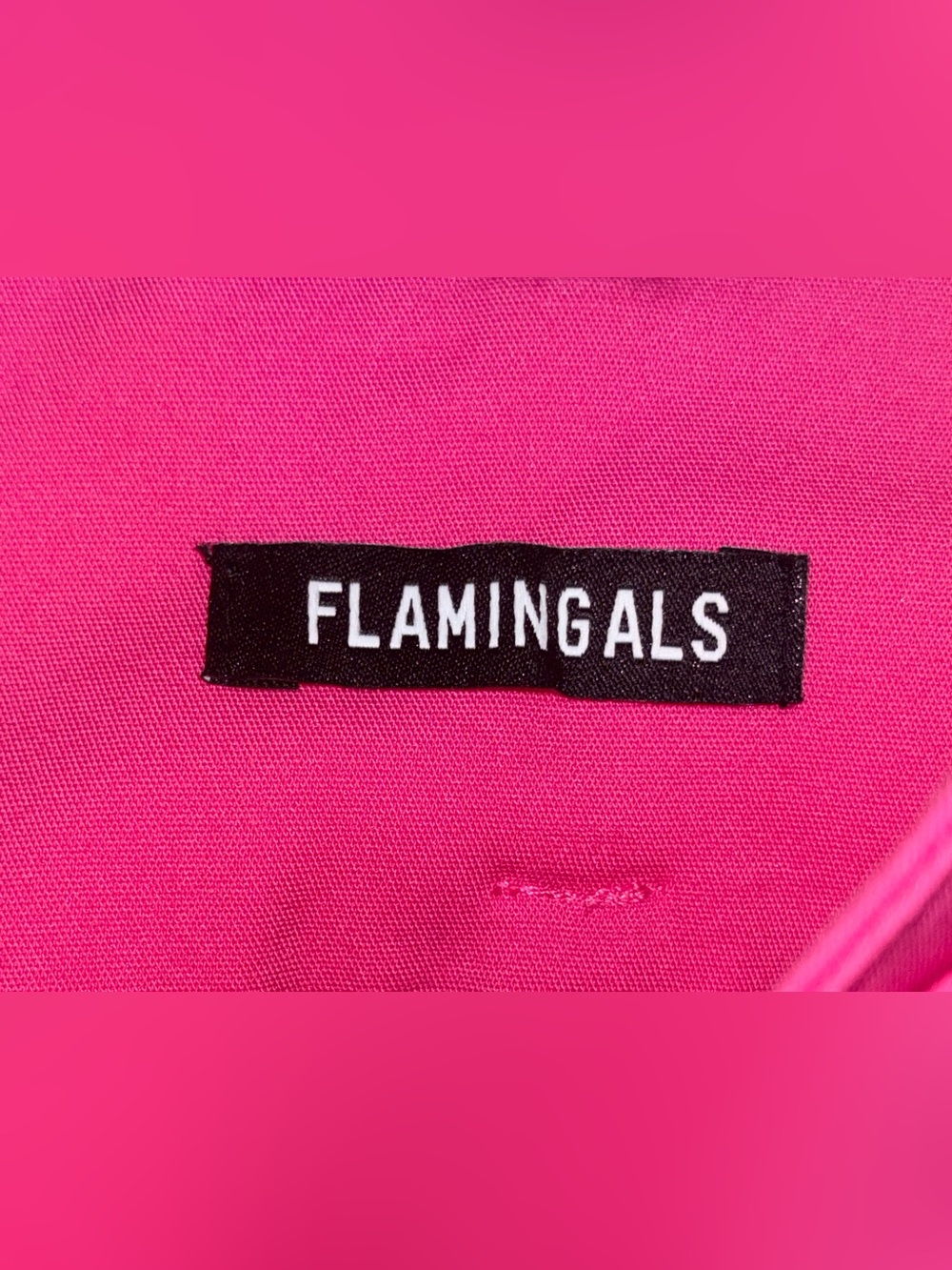 Flamingals Pink High Waist Capri Pants NWT Hip Cutout Skinny Crop Hot Pink M - Picture 2 of 10